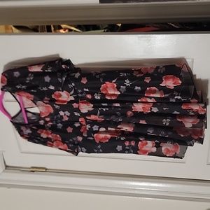 Black floral swimdress